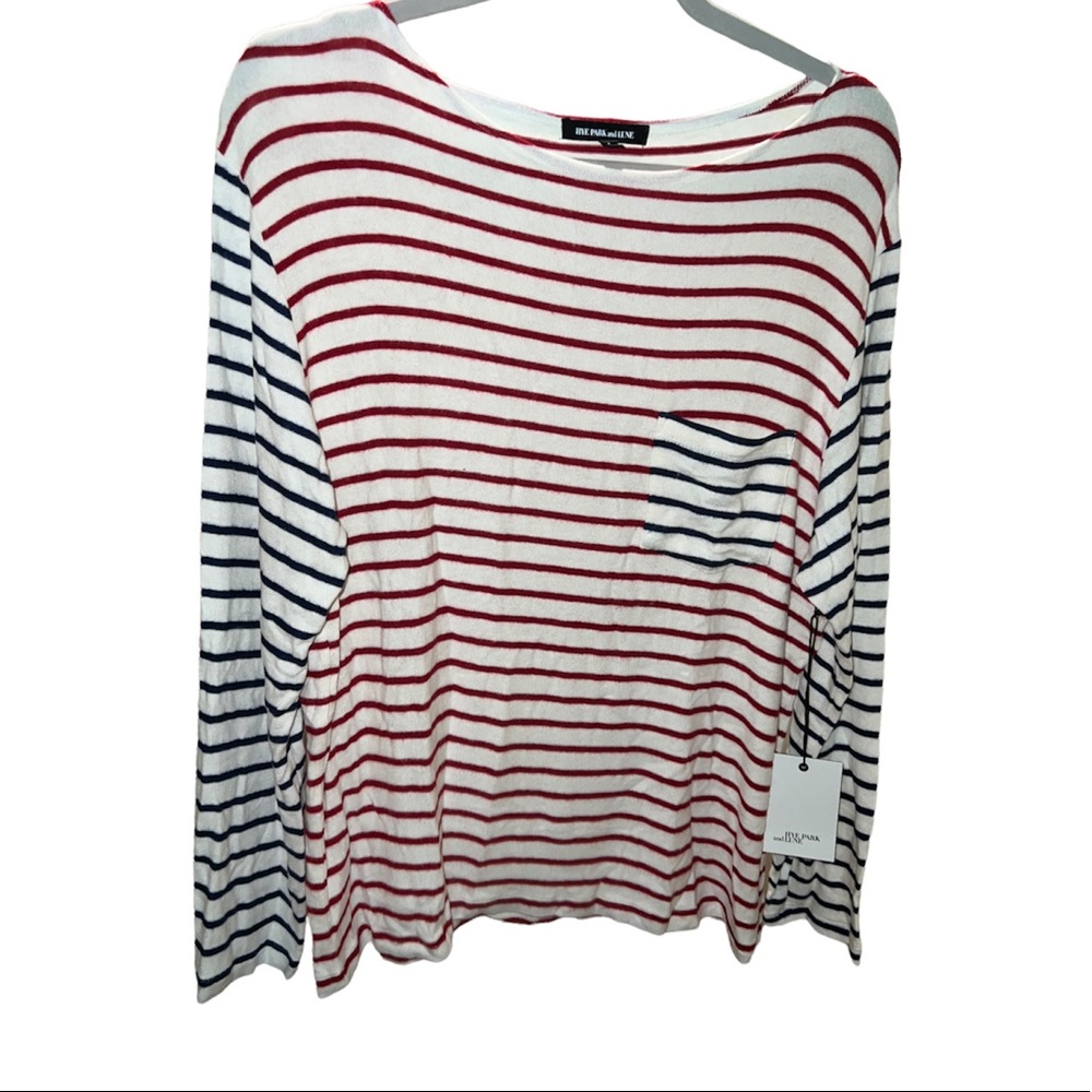 Hye Park and Lune Striped Red and Blue Long Sleeve